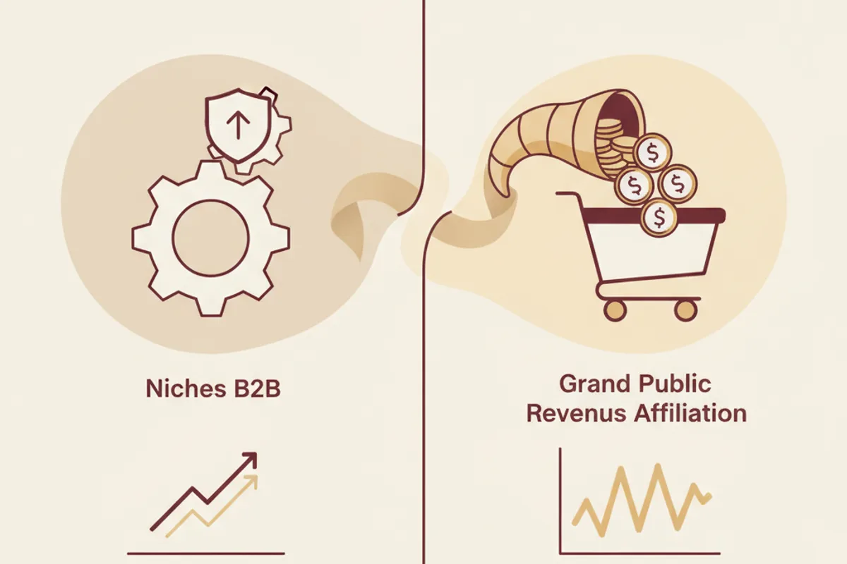 niches B2B vs grand public revenus affiliation